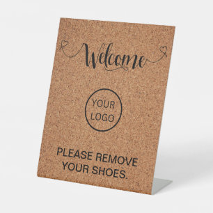 Welcome Home Please Remove Your Shoes Pedestal Sign