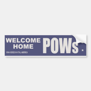 Welcome Home POWs Vietnam Bumper Sticker 1973