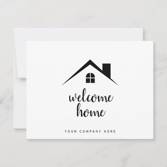 Welcome Home Real Estate Card (Front)