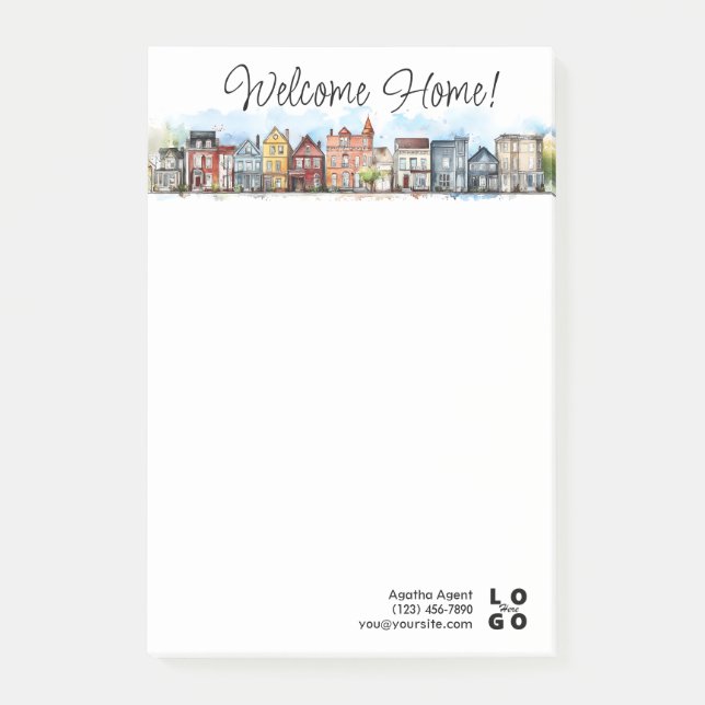 Welcome Home Real Estate Closing Gift Post-it Notes (Front)