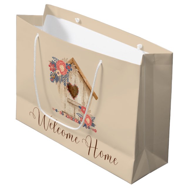 Welcome Home Realtor Congratulations Large Gift Bag (Front Angled)