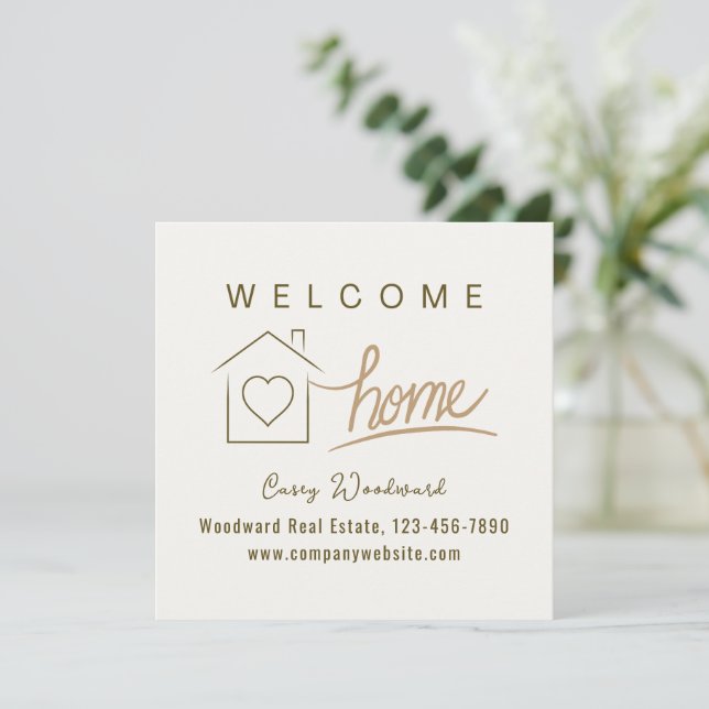 Welcome Home Realtor Congratulations Minimalist  (Standing Front)