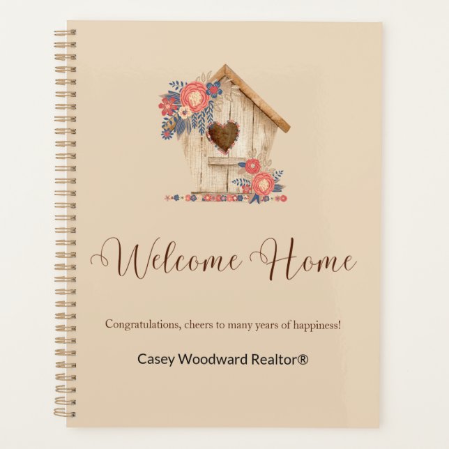 Welcome Home Realtor Congratulations Planner (Front)