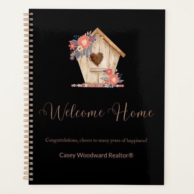 Welcome Home Realtor in Black Colour  Planner (Front)