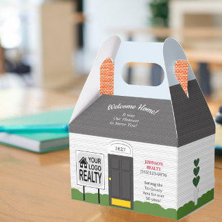 Welcome Home Realtor Logo New Home Gift Box