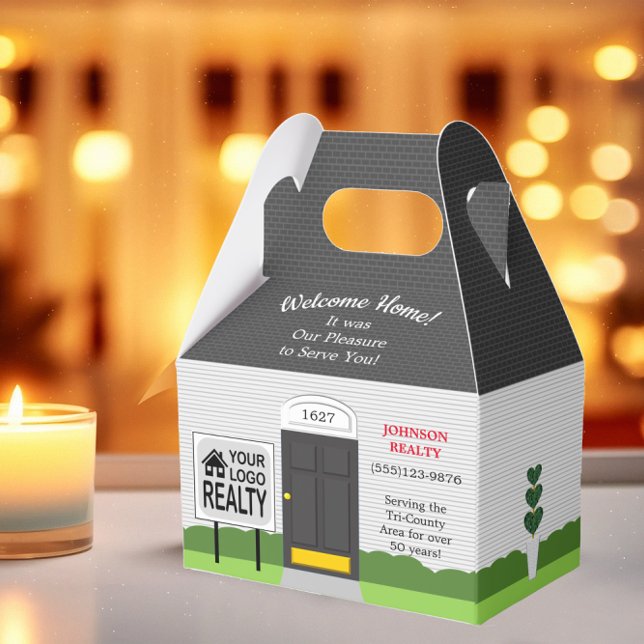 Welcome Home Realtor Logo New Home Large Gift Box (Creator Uploaded)