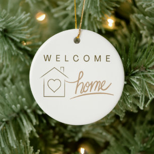 Welcome Home Realtor  Minimalist Home Decor  Ceramic Tree Decoration