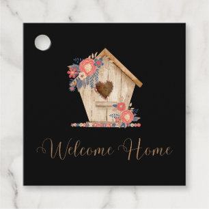 Welcome Home Realtor Personalised in Black Colour Favour Tags