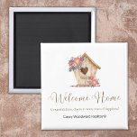 Welcome Home Realtor Personalised  Magnet<br><div class="desc">Welcome Home Realtor Personalised Magnet. Perfect housewarming/closing gift for your clients. For a personal touch, add Realtor Name/Your Name to the custom magnet. You wish the home buyer the best by saying "Congratulations, cheers to many years of happiness!". Or you can change it to your own texts or information as...</div>