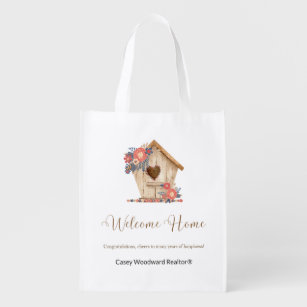 Welcome Home Realtor Personalised Reusable Grocery Bag