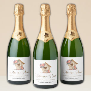 Welcome Home Realtor Personalised  Sparkling Wine Label