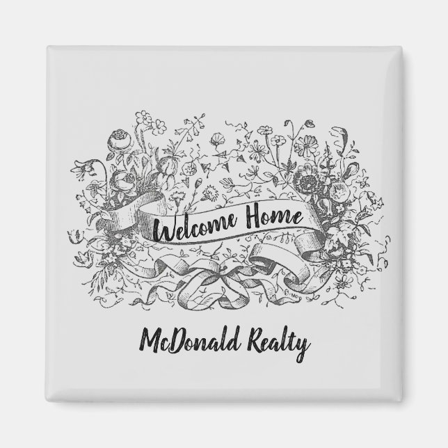 Welcome Home Realtor Promotion House Buyer Magnet (Front)