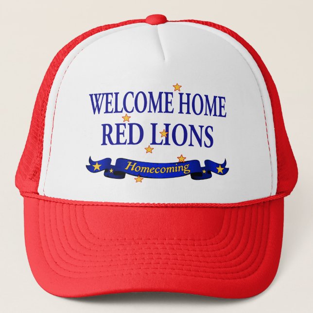 Welcome Home Red Lions Trucker Hat (Front)