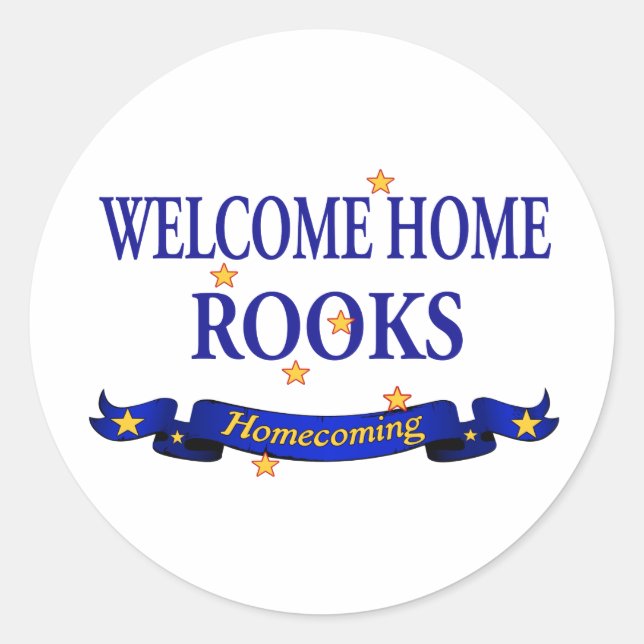 Welcome Home Rooks Classic Round Sticker (Front)