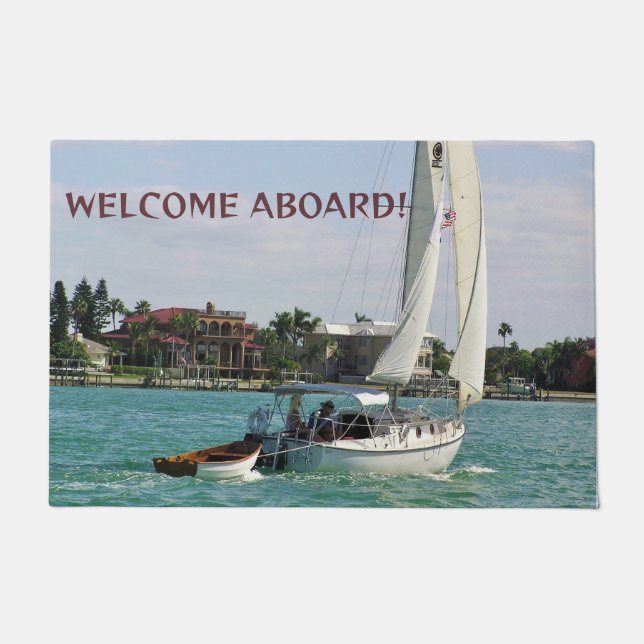 Welcome Home Sailing Door Mat (Front)