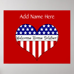 Welcome Home Soldier! (Customizable Name) Poster