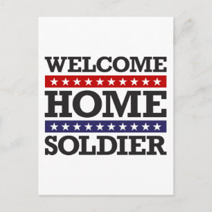 Welcome Home Soldier Postcard