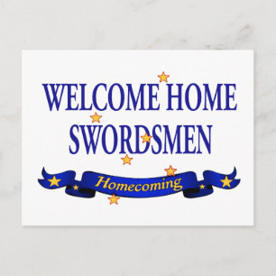 Welcome Home Swordsmen Postcard