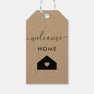 Welcome Home Tag, Realtor Client Gift Tag, Kraft G Gift Tags