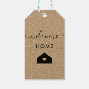 Welcome Home Tag, Realtor Client Gift Tag, Kraft Gift Tags