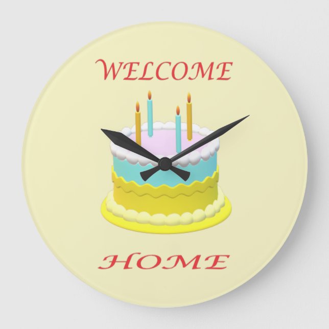 welcome home tick tock large clock (Front)