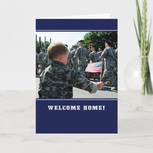 Welcome Home Troops! Customisable Greeting Card (Front)