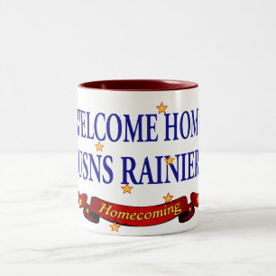 Welcome Home USNS Rainier Two-Tone Coffee Mug