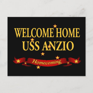 Welcome Home USS Anzio Postcard