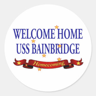 Welcome Home USS Bainbridge Classic Round Sticker