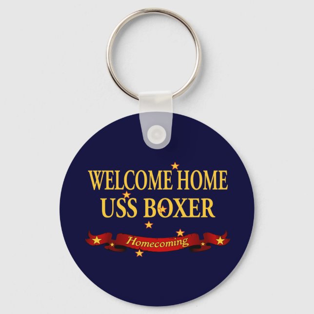 Welcome Home USS Boxer Key Ring (Front)