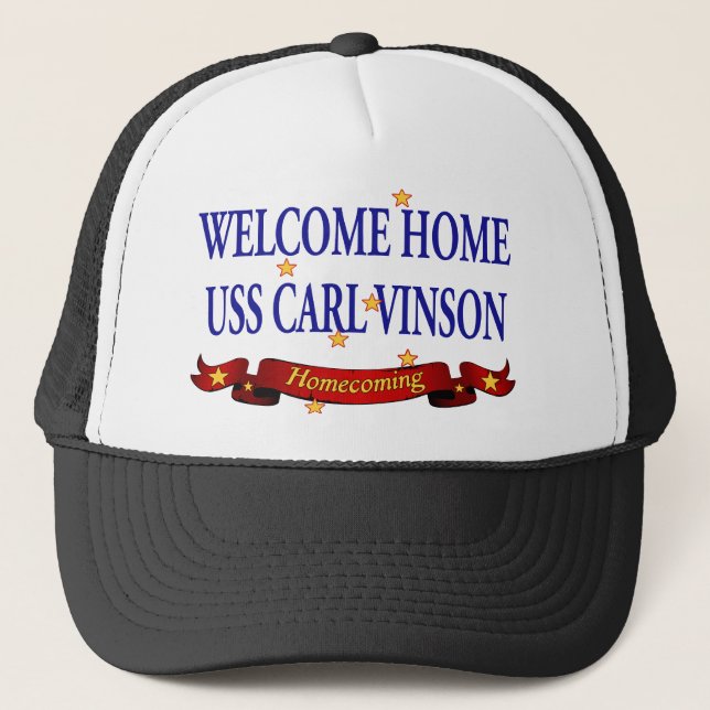 Welcome Home USS Carl Vinson Trucker Hat (Front)
