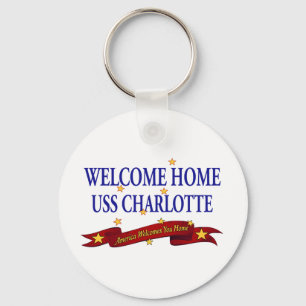 Welcome Home USS Charlotte Key Ring