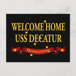 Welcome Home USS Decatur Postcard