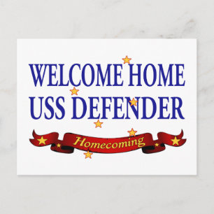 Welcome Home USS Defender Postcard