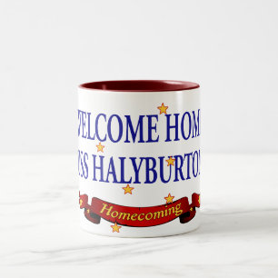 Welcome Home USS Halyburton Two-Tone Coffee Mug
