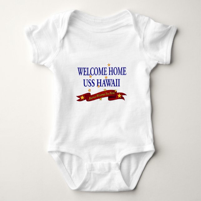 Welcome Home USS Hawaii Baby Bodysuit (Front)