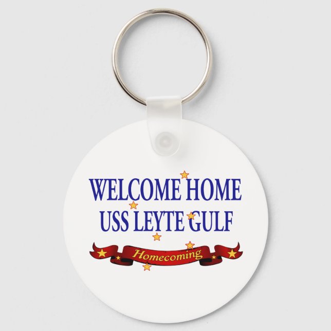 Welcome Home USS Leyte Gulf Key Ring (Front)