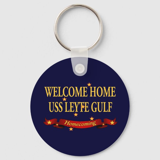 Welcome Home USS Leyte Gulf Key Ring (Front)