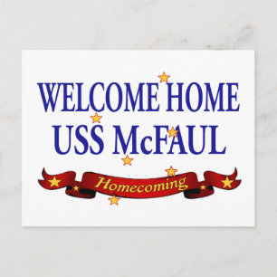 Welcome Home USS McFaul Postcard