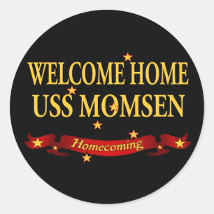 Welcome Home USS Momsen Classic Round Sticker