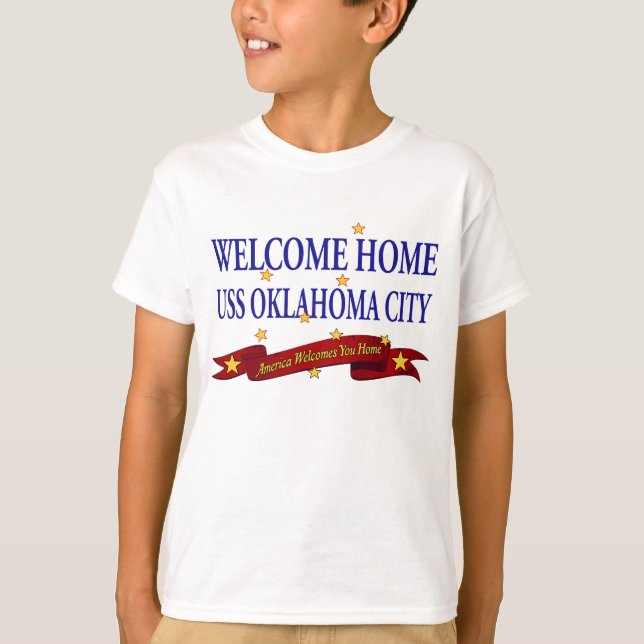 Welcome Home USS Oklahoma City T-Shirt (Front)