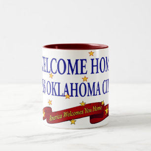 Welcome Home USS Oklahoma City Two-Tone Coffee Mug