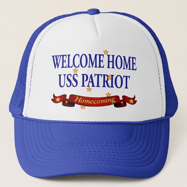 Welcome Home USS Patriot Trucker Hat (Front)