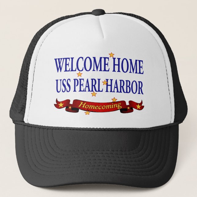 Welcome Home USS Pearl Harbour Trucker Hat (Front)
