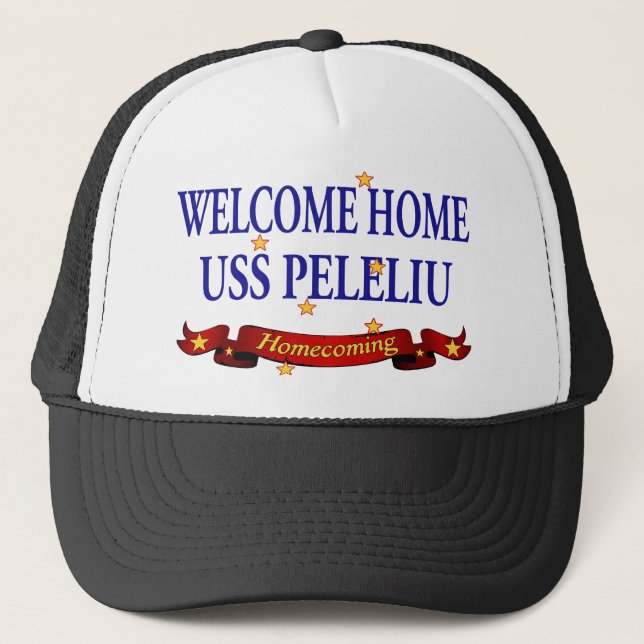 Welcome Home USS Peleliu Trucker Hat (Front)