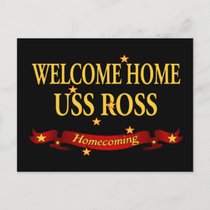 Welcome Home USS Ross Postcard