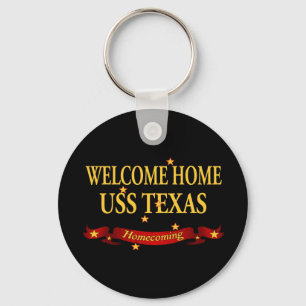 Welcome Home USS Texas Key Ring