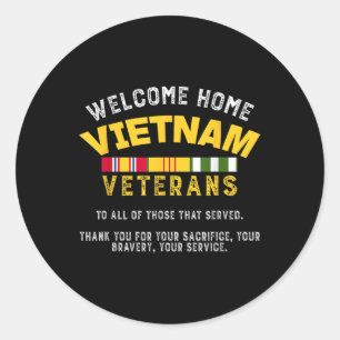 Welcome Home Vietnam Veterans - Old Man Vietnam Ve Classic Round Sticker