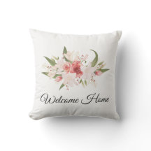 Welcome Home Watercolor Floral Design Outdoor