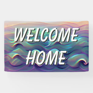 Welcome Home Waves Gradient Banner